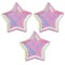 4th of July Iridescent Star Paper Dessert Plates Party Supplies - 8 Ct.